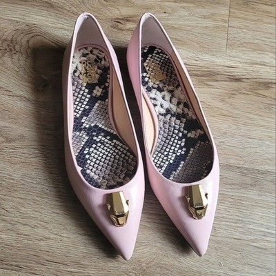 CAVALLI CLASS BY ROBERTO CAVALLI Point-Toe Leather Ballet Flats Size 37