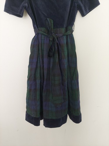 Cravatta a quadri Laura Ashley mamma e ashley 8 anni blu verde schiena 50,5" - Foto 6 di 6