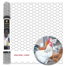Galvanized Poultry Net - Fencing Chicken Wire 2" Hole - Many Sizes Poultry Mesh