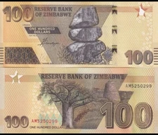 ZIMBABWE 100 Dollars, 2023, P-106, UNC World Currency