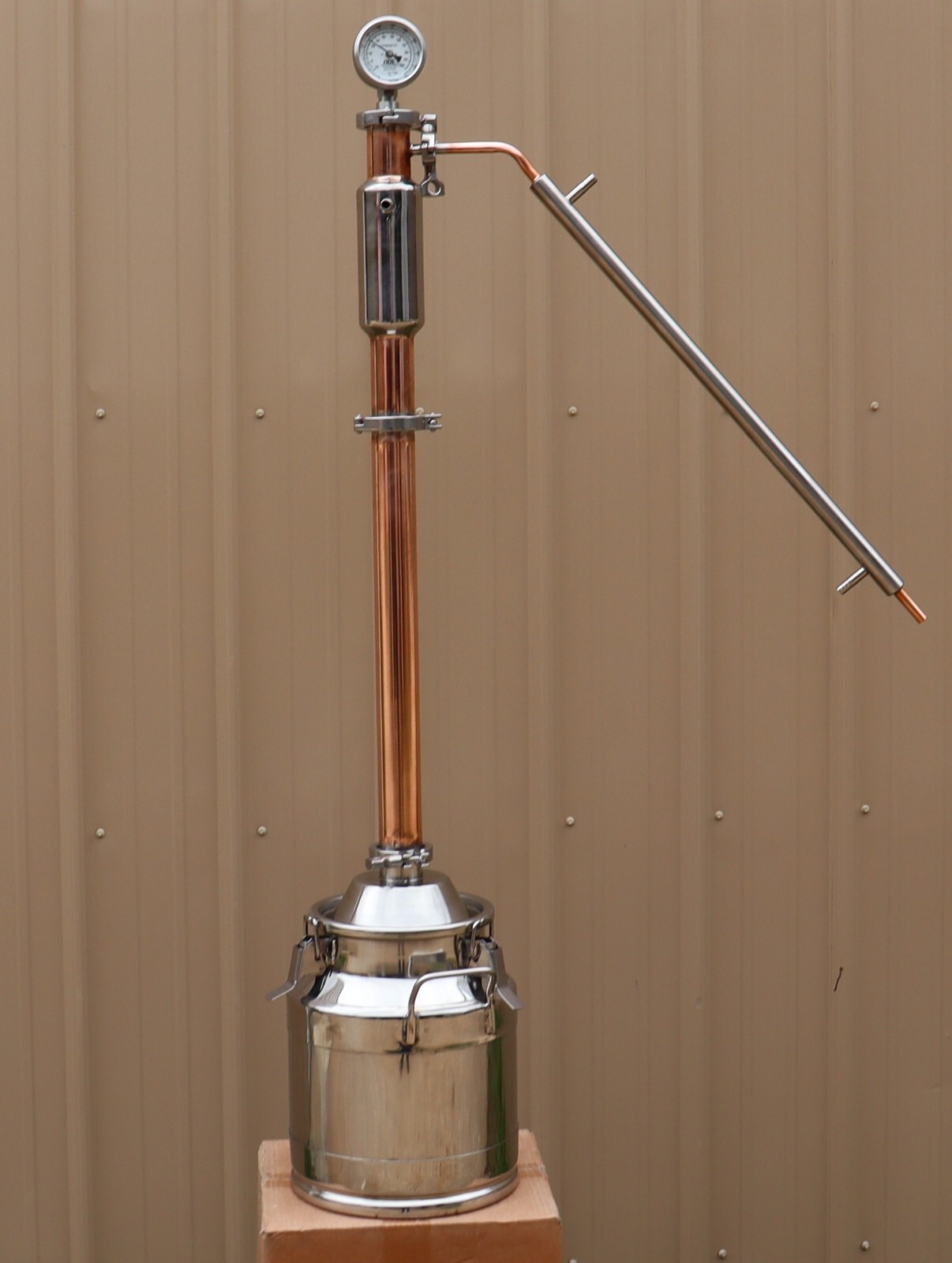 3 Gallon Stainless Still with 2" Copper and Stainless Reflux Column