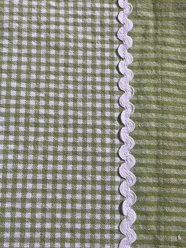 4 Vintage Green Gingham Table Mats Placemats Decor Fall Summer - Picture 4 of 5
