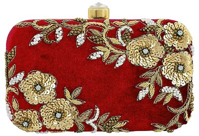 HANDCRAFTED ETHNIC CLUTCH POUCH BAG PURSE WOMEN GIRLS LADIES PARTY WEAR BRIDAL