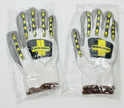 2 Pair Westchester Barracuda Impact W/ Cut Resistant  Work Gloves Sz Large