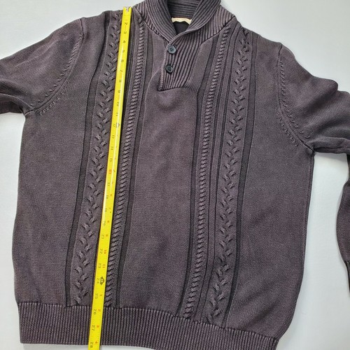 Paradise Collection Men's Pullover Sweater Shawl Neck Ribbed Textured Size L - Picture 5 of 9