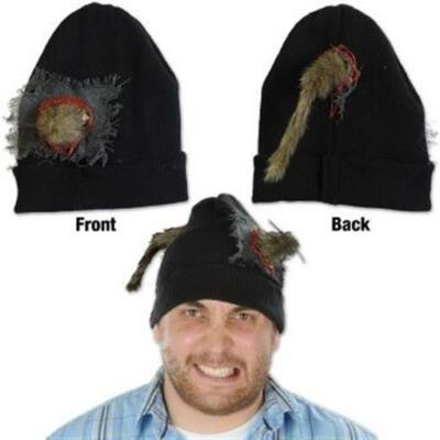 帽子 RATS KNIT BELET Halloween Rat Knit Cap Fabric One Size Fits Most Black Hat