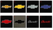 NEW! BLACK FLOOR MATS 1960-1983 Chevy Pickup Truck C10 K10 Embroidered Logo