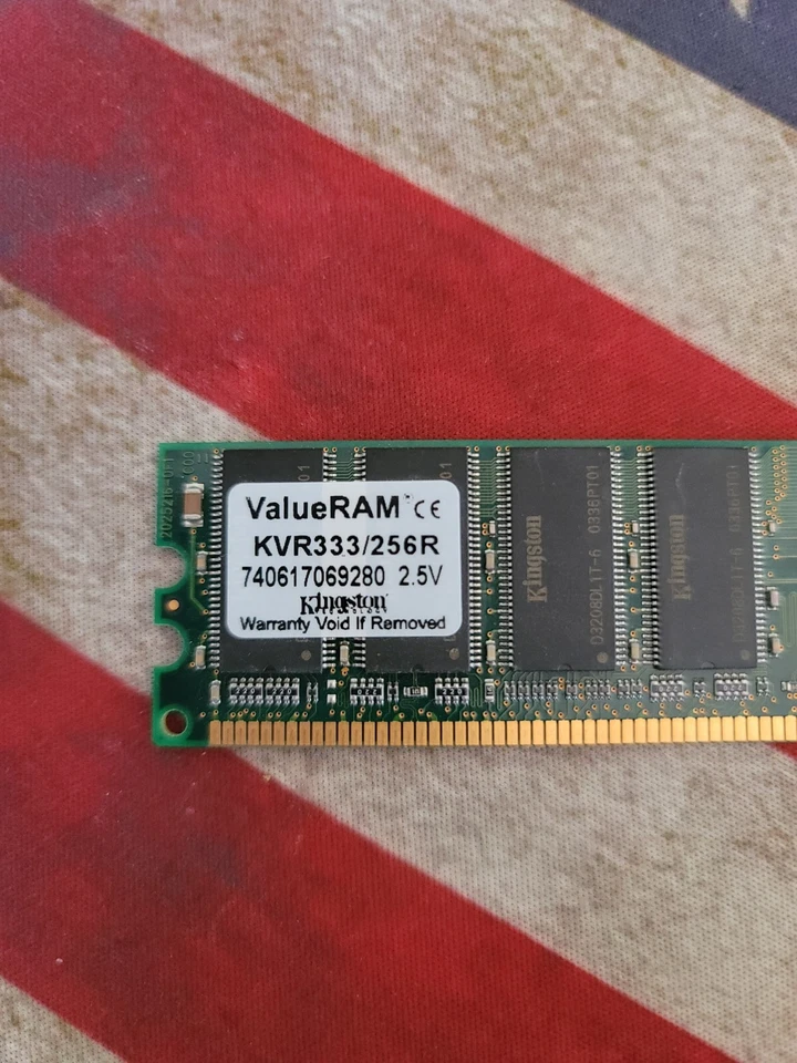 Kingston KVR333/256R * 256MB DDR PC2700 * 333Mhz Memory Module 1 Stick - Image 2 of 2