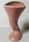 Nelson McCoy Pink Hand Vase Holding Cornucopia Trinket Vintage 6" Tall Crazing