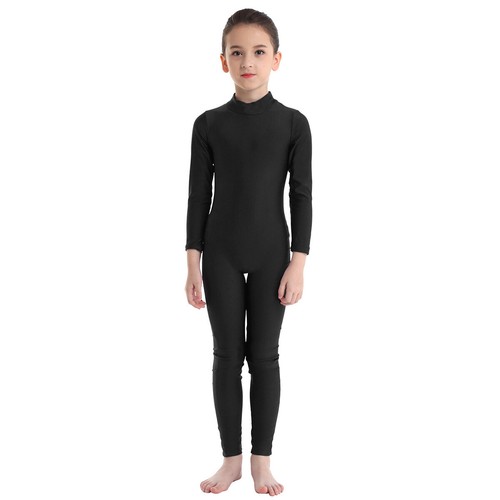 Kid Girls Shiny Metallic Ballet Dance Gymnastics Sports Leotard Unitard Jumpsuit - Picture 8 of 181