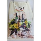 Vino Italia Banner/Curtain Italian Wine Grapes Barrels Decor Beige SET OF 2
