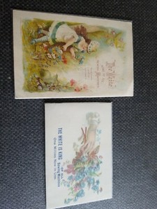Set of 2 Victorian Trade Card The White is King of Sewing Machines 1 Mt Joy PA