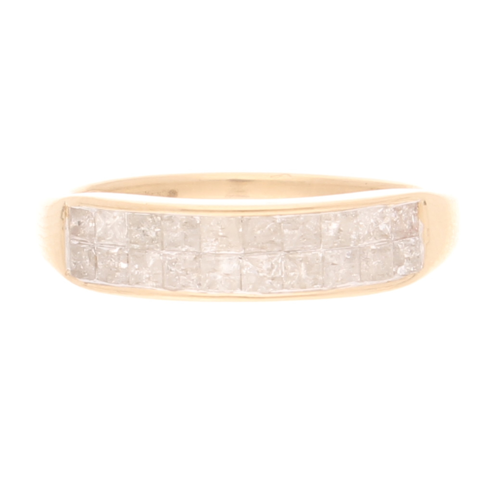 9Carat Yellow Gold 0.50ct Diamond Cluster Ring (Size P) 4.5mm Wide