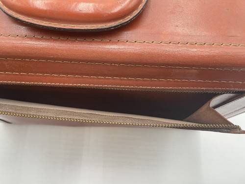 Vintage Pilot Salesman Doctor Breif Case Tan Top Grain Cowhide Nabisco Logo USA - Picture 8 of 17