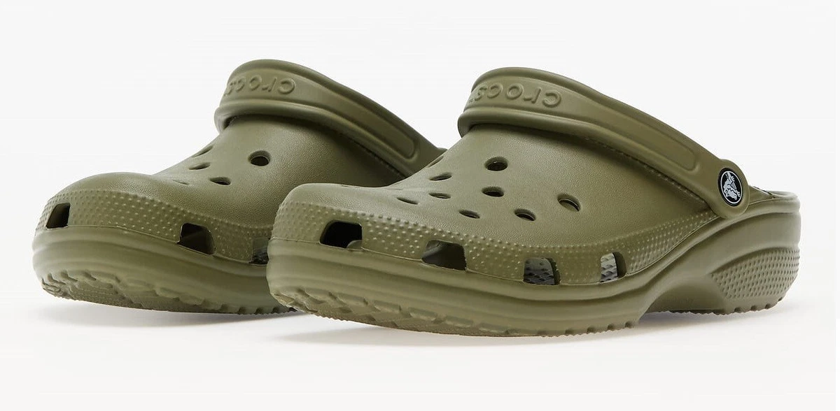 Crocs Classic Army Green low Clogs slide Slip sandal men shoes