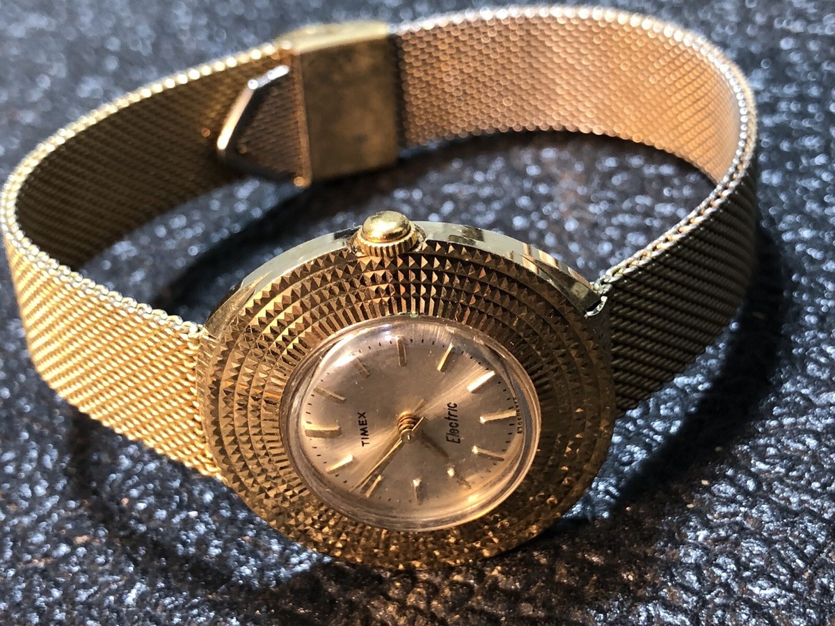 Rare Timex Electro Dome Gold Tone Women\'s Watch Vintage Pre-owned Timex Dorado Electric 14K Yellow Gold Case Vintage West  main image 2