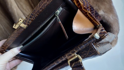 Rare Leather premium class handbag, 50s, perfect preservation - Picture 5 of 20