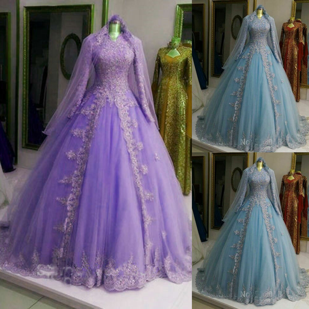 Muslim Vintage Lace Wedding Dresses 