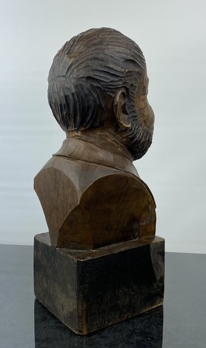 VTG OURO ARTESANIA SANCHO PANZA 11" BUST CARVED WOOD MADE IN SPAIN COLLECTIBLE - Picture 4 of 8