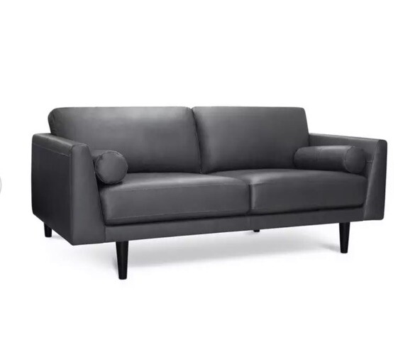 habitat sofa 3 seater Dark Grey Genuine Leather eBay