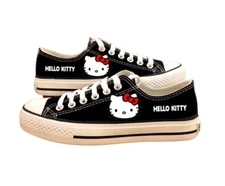 Fashion Sport Flat Hello Kitty Canvas Sneakers Wendy Loafers Black Pink Sanrio