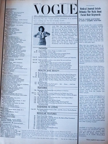 ~ Vogue  Magazine Jan 1973 Lauren Hutton by Avedon + Brinkley DISCOUNTED READ ~ - Afbeelding 9 van 15