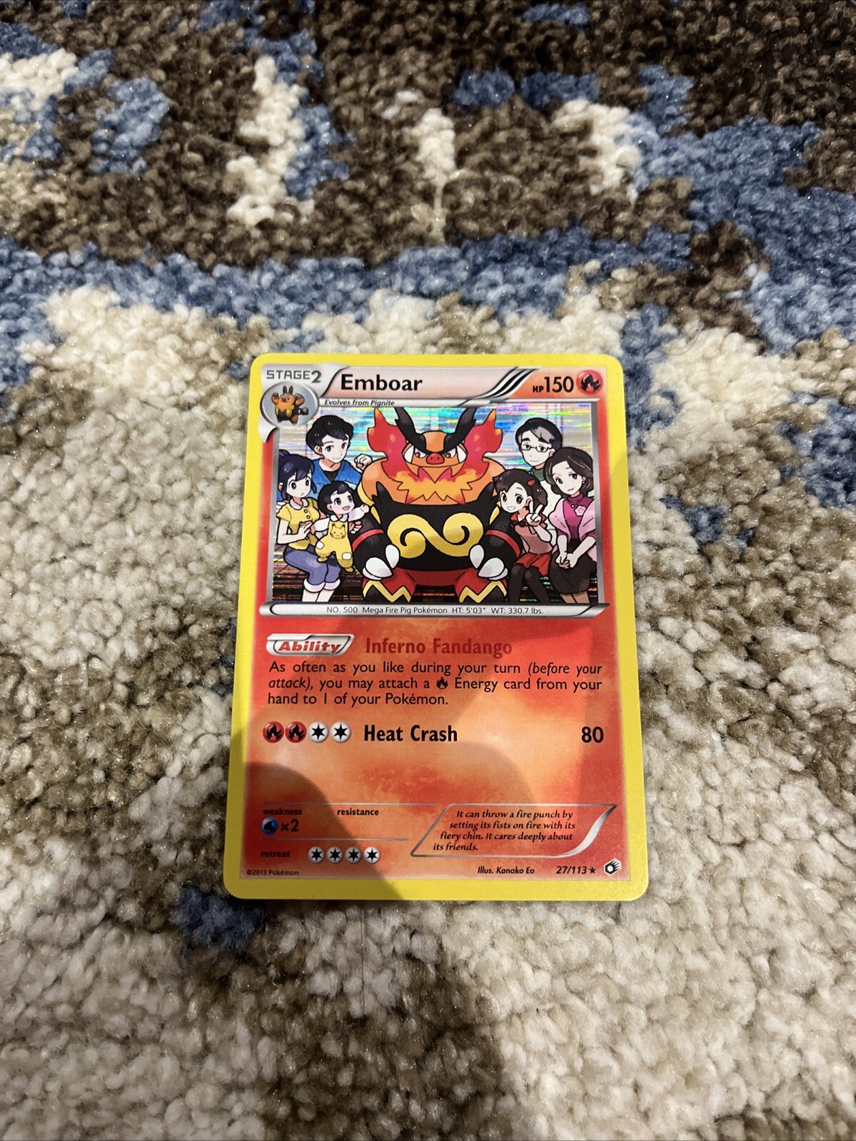 Pokémon TCG Emboar Legendary Treasures 27/113 Holo Holo Rare
