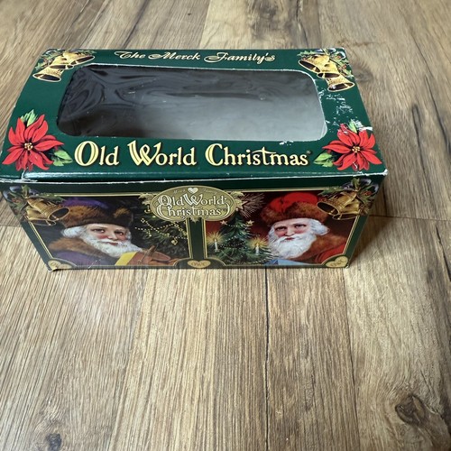Alte Welt Weihnachten mundgeblasen Glas Ornament Ferienhaus Gebäude Haus in Box - Bild 10 von 14