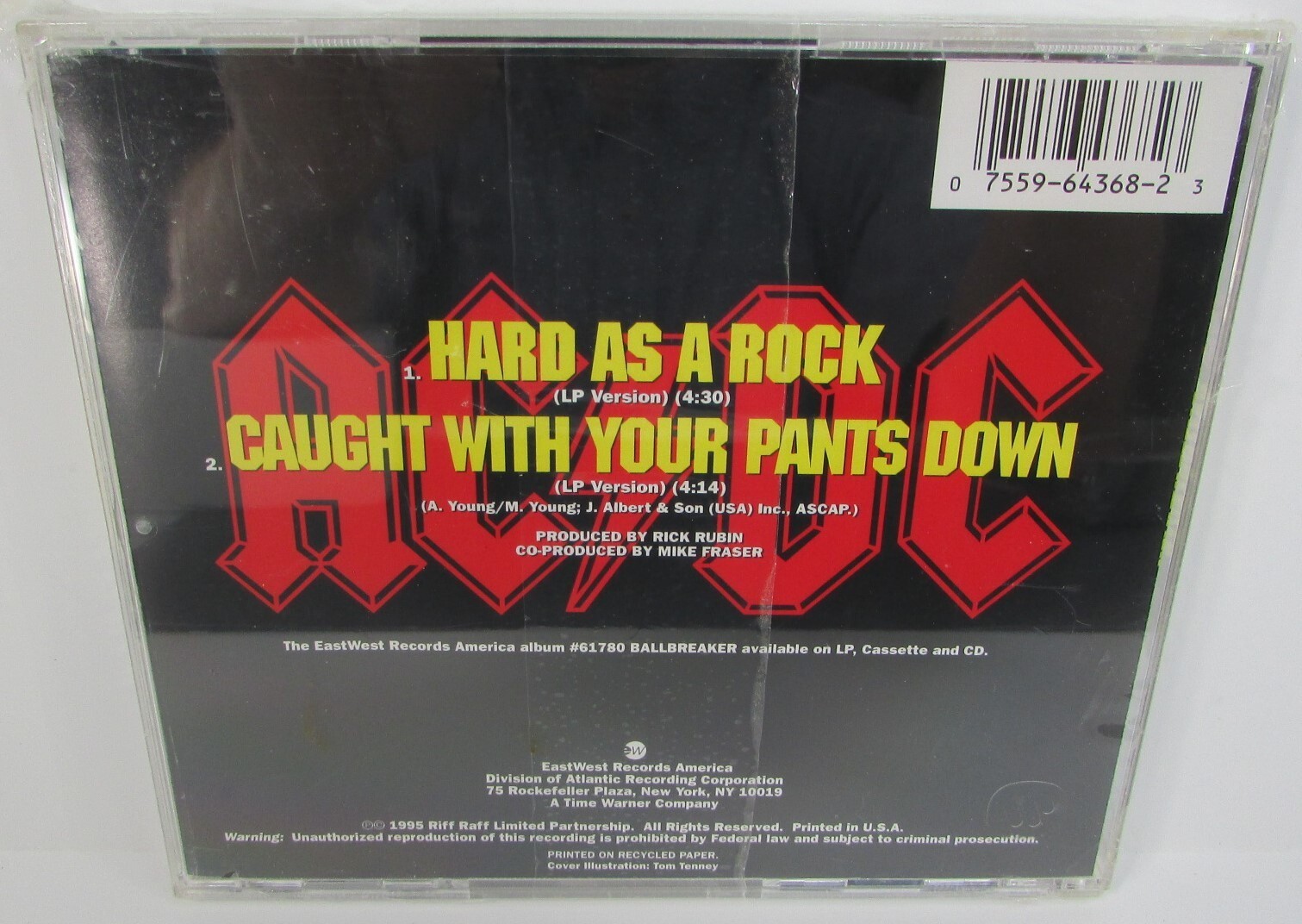 Ac/dc Hard as a Rock CD 2 Track Single 1995 Germany France With Poster ...