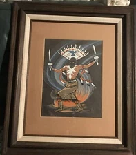 Artist Romando Vigil Dancing Warrior ONE OF A Kind Vintage Indian Art