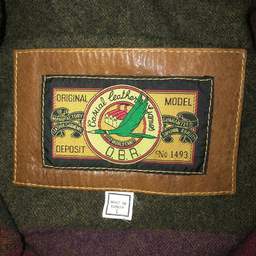 Old World Craft Vintage Retro Bomber Giacca Grande pelle Brawn - Foto 12 di 12