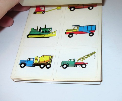 Vintage 70s Dennison Seals, Trucks Tractor 6 Designs Pres-A-Ply 40 Stickers - Picture 5 of 7