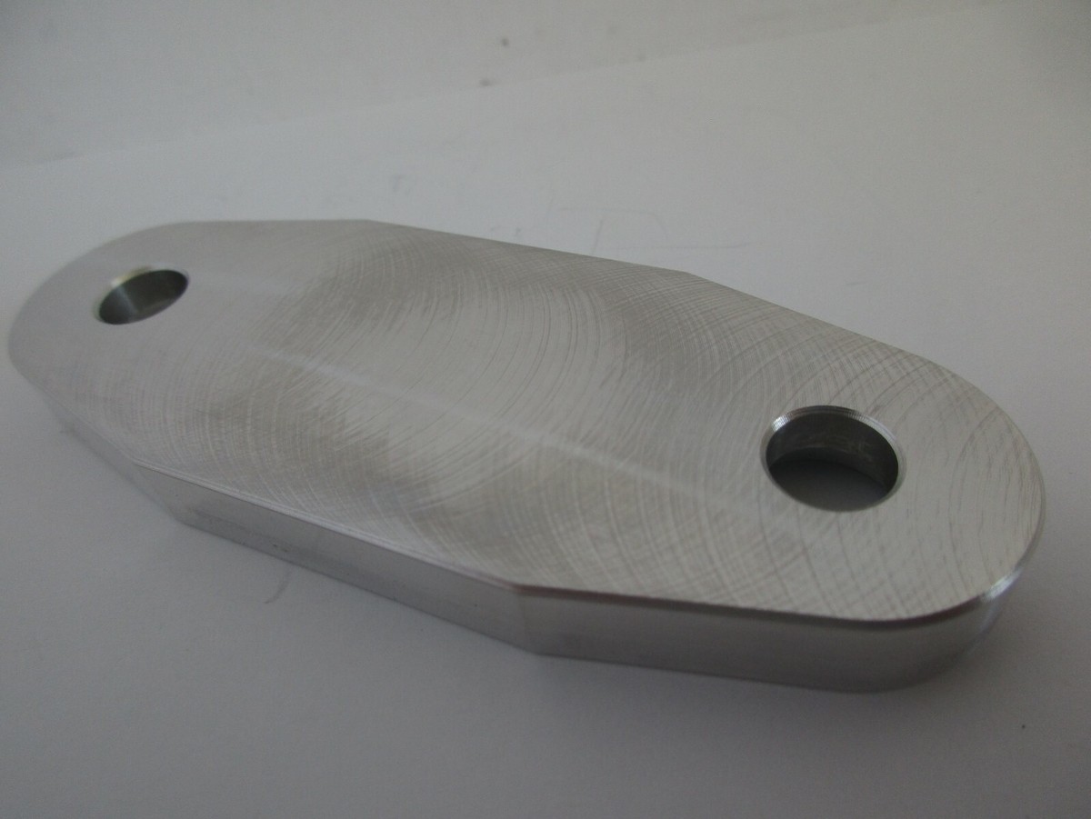 SSI Billet Aluminum Fuel Pump Block Off Plate For Ford 351C 351M 400M V8 - Polished, #2074