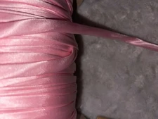 6.5 yards pastel baby pink satin fabric cord strap string ties corset 3/8" wide