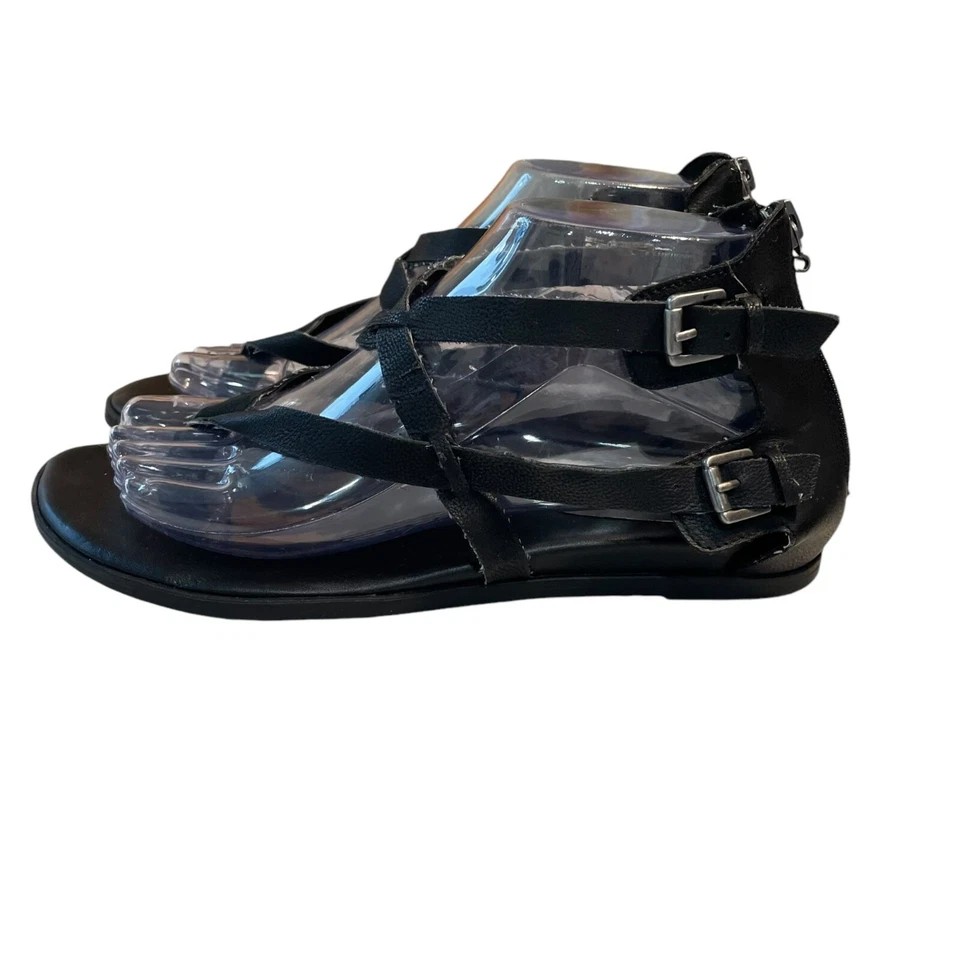 Sandalias Gladiador con Tiras para Mujer G by Guess, Cuero Sintético Negro Playa de Verano Foto 3 de 4