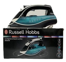 Image of Russell Hobbs Iron Ceramic Soleplate Supreme Steam Ultra 2.6Kw Teal/Black 23260