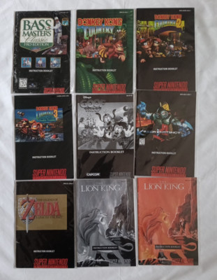 Super Nintendo Manuals Booklets (Authentic) - Good - You Pick / Choose V2