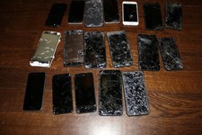 Lot of 17 Apple Iphones Cracked Screens 6S 7 7 6S