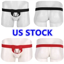 Men Jockstrap Briefs G-String Thong Stretch Bikini Enhancer O-Rings Underwear