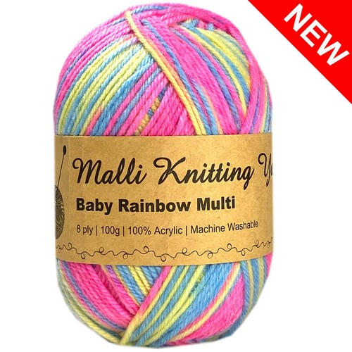100g Malli Knitting Yarn 8ply Super Soft Acrylic Crochet Craft Wool Balls 8 Ply - Picture 229 of 248