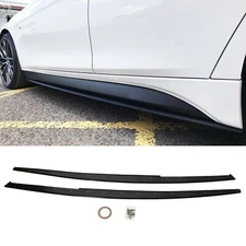 For 12-18 BMW F30 F31 3 Series Sedan M Sport Black Side Skirt Extension Splitter
