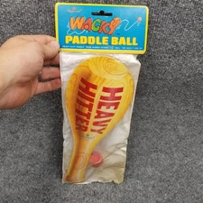 Vintage Imperial Wacky Paddle Ball Toy Baseball Bat 1989 80s