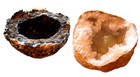 1 PAIR Quartz and Agate Crystal Geode Half Display Stones ~ Natural/Rough — photo 2