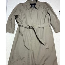 Christian Dior Monsieur Vtg Trench Coat Plaid Wool Liner Olive Dark Academia 46R