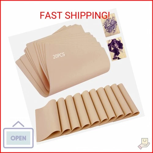 20Pcs Tattoo Practice Skins - Yuelong Blank Fake Skin Double Sides Practice Skin - product listing photo