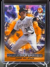Chase Dollander 2025 Pristine Precisionaries Orange Refractor #17/25  - Rockies