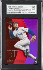 1998 SKYBOX E-X2001 ESSENTIAL CREDENTIALS FUTURE #I ALEX RODRIGUEZ SGC 9