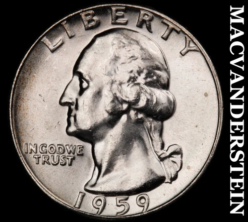 1959 Washington Quarter- Silver- Choice Gem Brilliant Uncirculated+++ #J2116