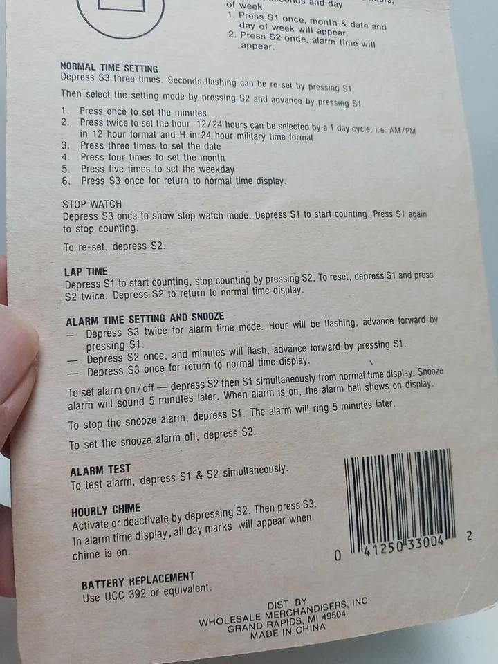 Reloj Deportivo Vintage TimeTracks LCD Cuarzo Modelo 397M Nuevo En Paquete MUY RARO Foto 4 de 4