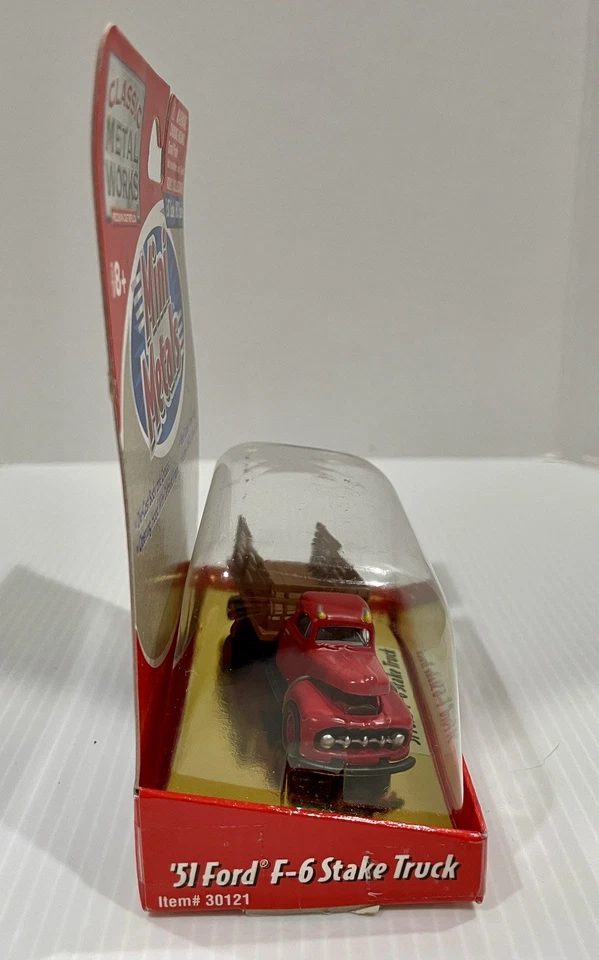 Classic Metal Works 30121 HO Mini Metals Red/Brown 1951 Ford F-6 Stake Truck NOS - Image 4 of 4